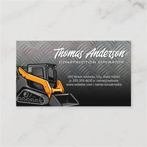 skid steer business cards|zazzle business cards skid steer.